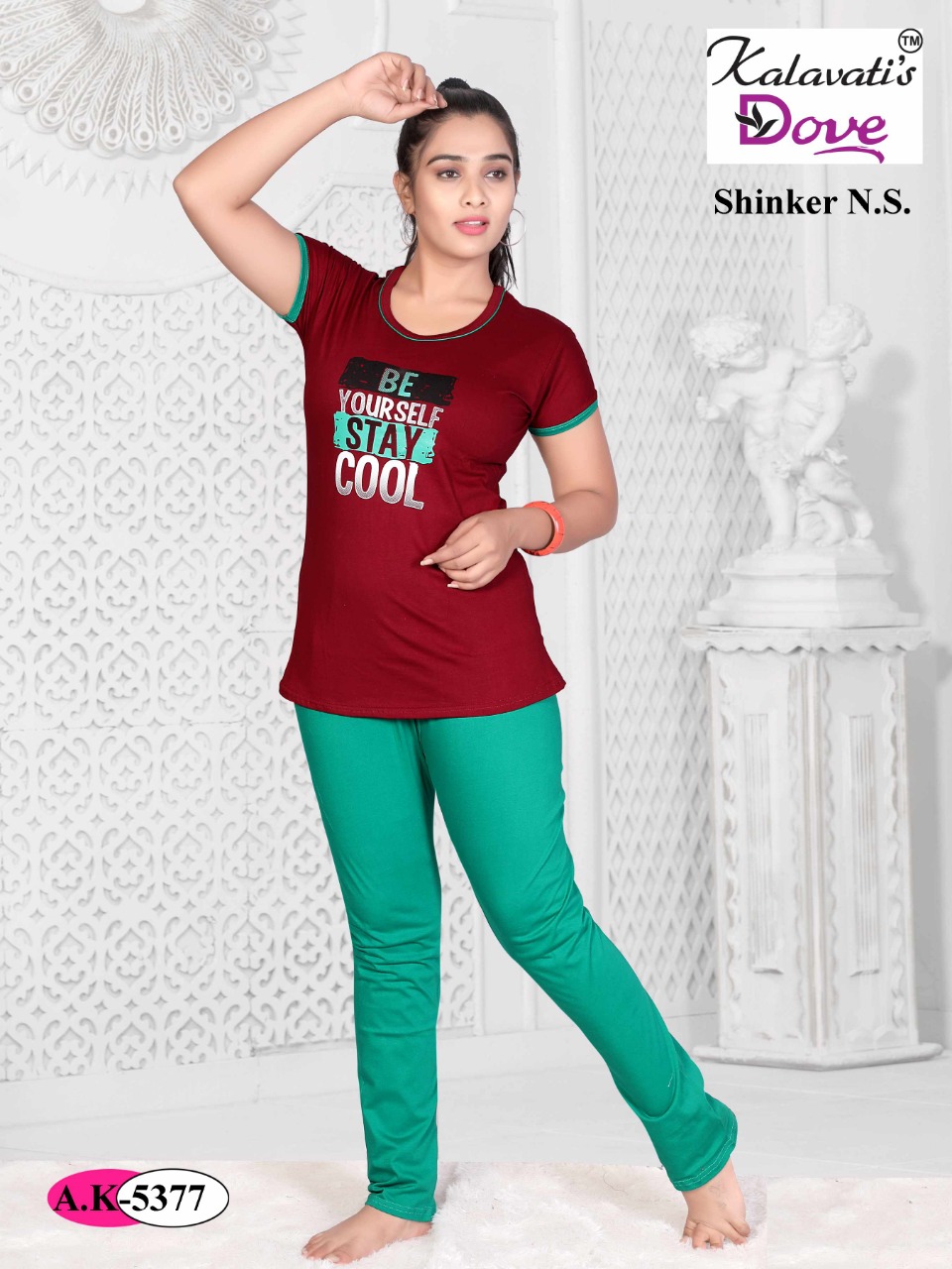 Dove-440 By Kalavati’s 5375 To 5380 Series Beautiful Colorful Stylish Fancy Casual Wear & Ready To Wear Heavy Cotton Hosiery Tops At Wholesale Price