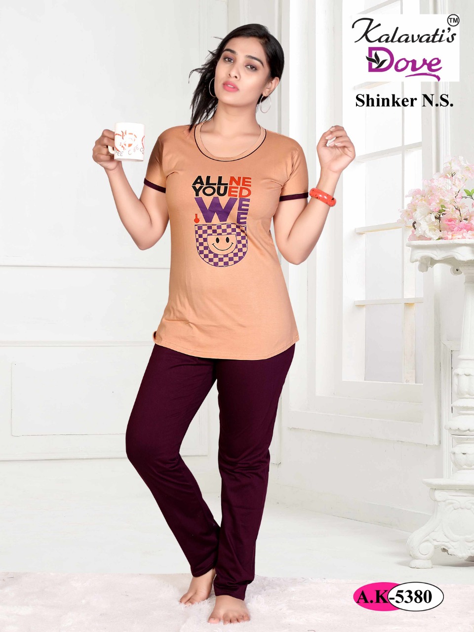 Dove-445 By Kalavati’s 5381 To 5386 Series Beautiful Colorful Stylish Fancy Casual Wear & Ready To Wear Heavy Cotton Hosiery Tops At Wholesale Price