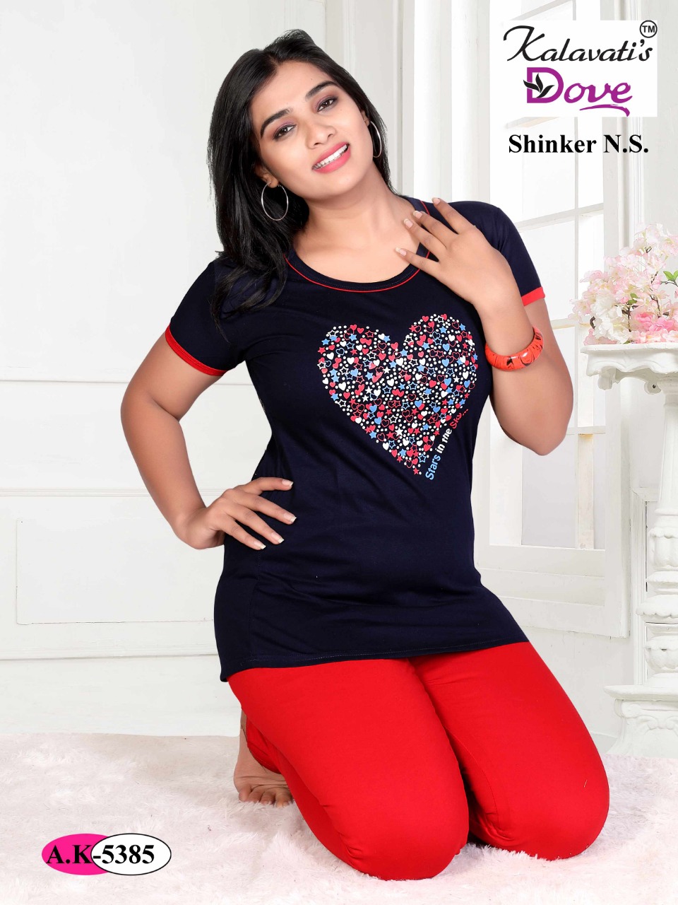 Dove-445 By Kalavati’s 5381 To 5386 Series Beautiful Colorful Stylish Fancy Casual Wear & Ready To Wear Heavy Cotton Hosiery Tops At Wholesale Price