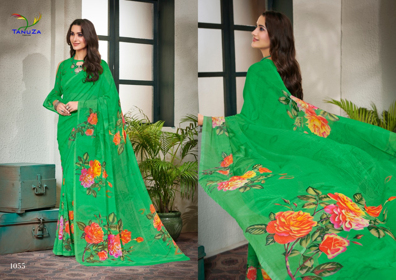 Dream Beauty By Tanuza Fashion 1055 To 1065 Series Indian Traditional Wear Collection Beautiful Stylish Fancy Colorful Party Wear & Occasional Wear Georgette Printed Sarees At Wholesale Price