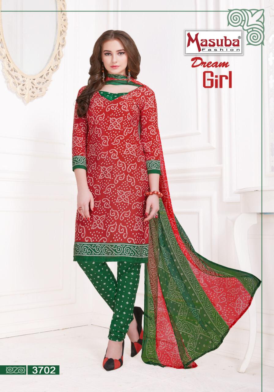 Dream Girl Vol-37 By Masuba Fashion 3701 To 3710 Series Indian Traditional Wear Collection Beautiful Stylish Fancy Colorful Party Wear & Wear Crepe Printed Dress At Wholesale Price