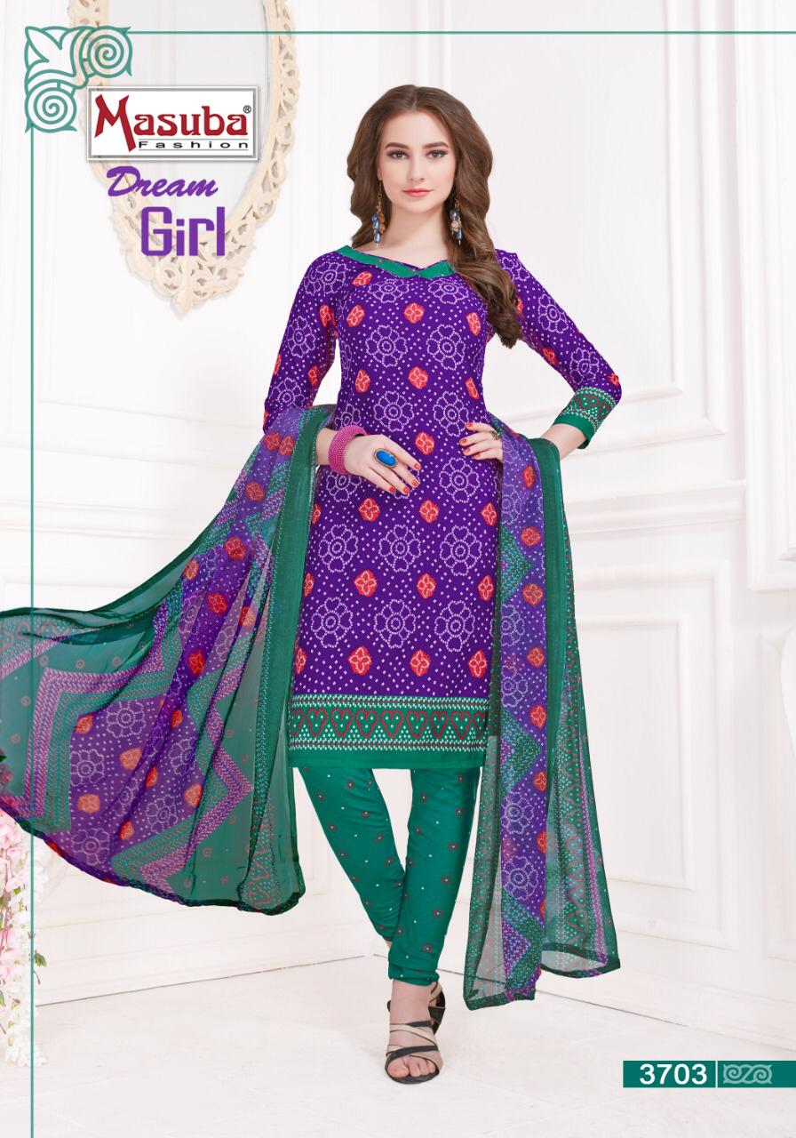 Dream Girl Vol-37 By Masuba Fashion 3701 To 3710 Series Indian Traditional Wear Collection Beautiful Stylish Fancy Colorful Party Wear & Wear Crepe Printed Dress At Wholesale Price