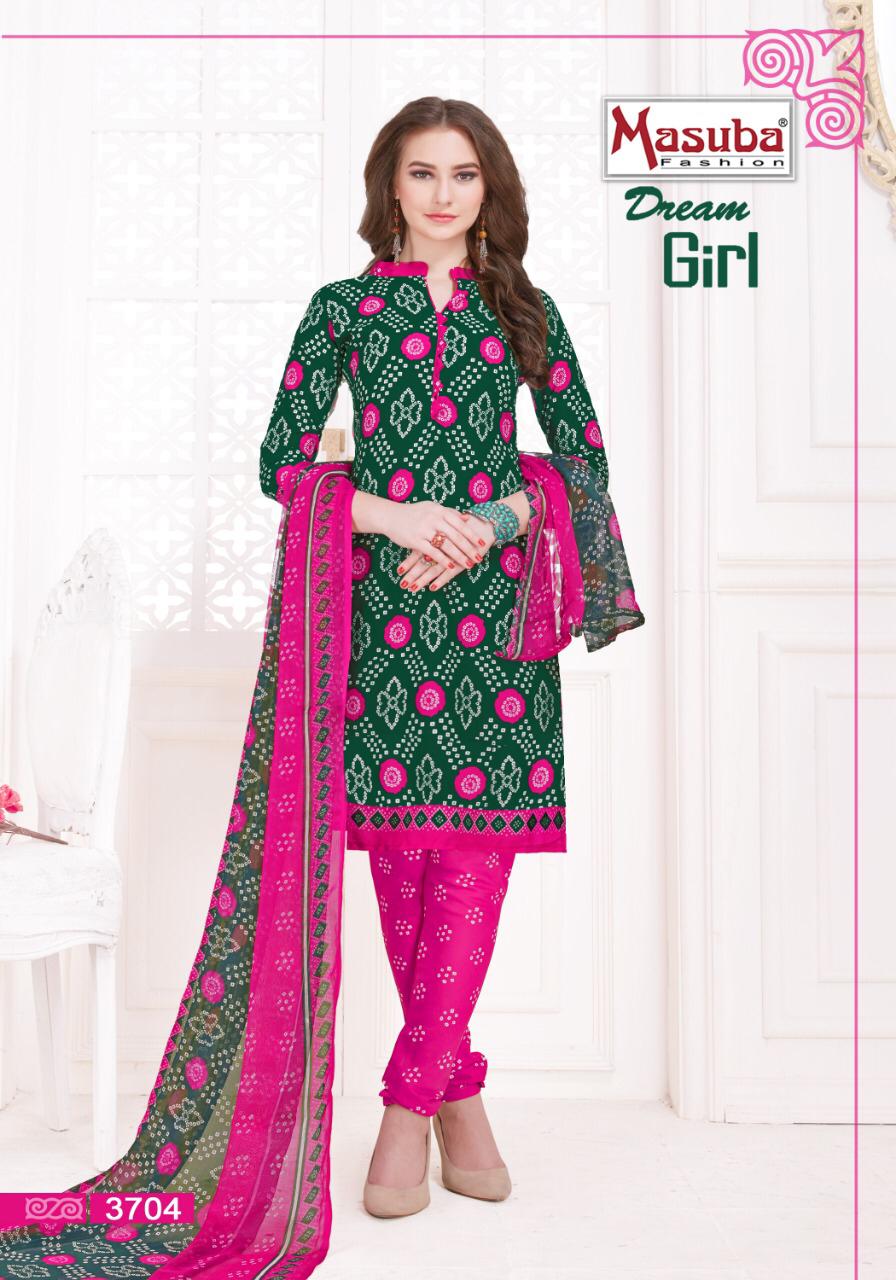 Dream Girl Vol-37 By Masuba Fashion 3701 To 3710 Series Indian Traditional Wear Collection Beautiful Stylish Fancy Colorful Party Wear & Wear Crepe Printed Dress At Wholesale Price