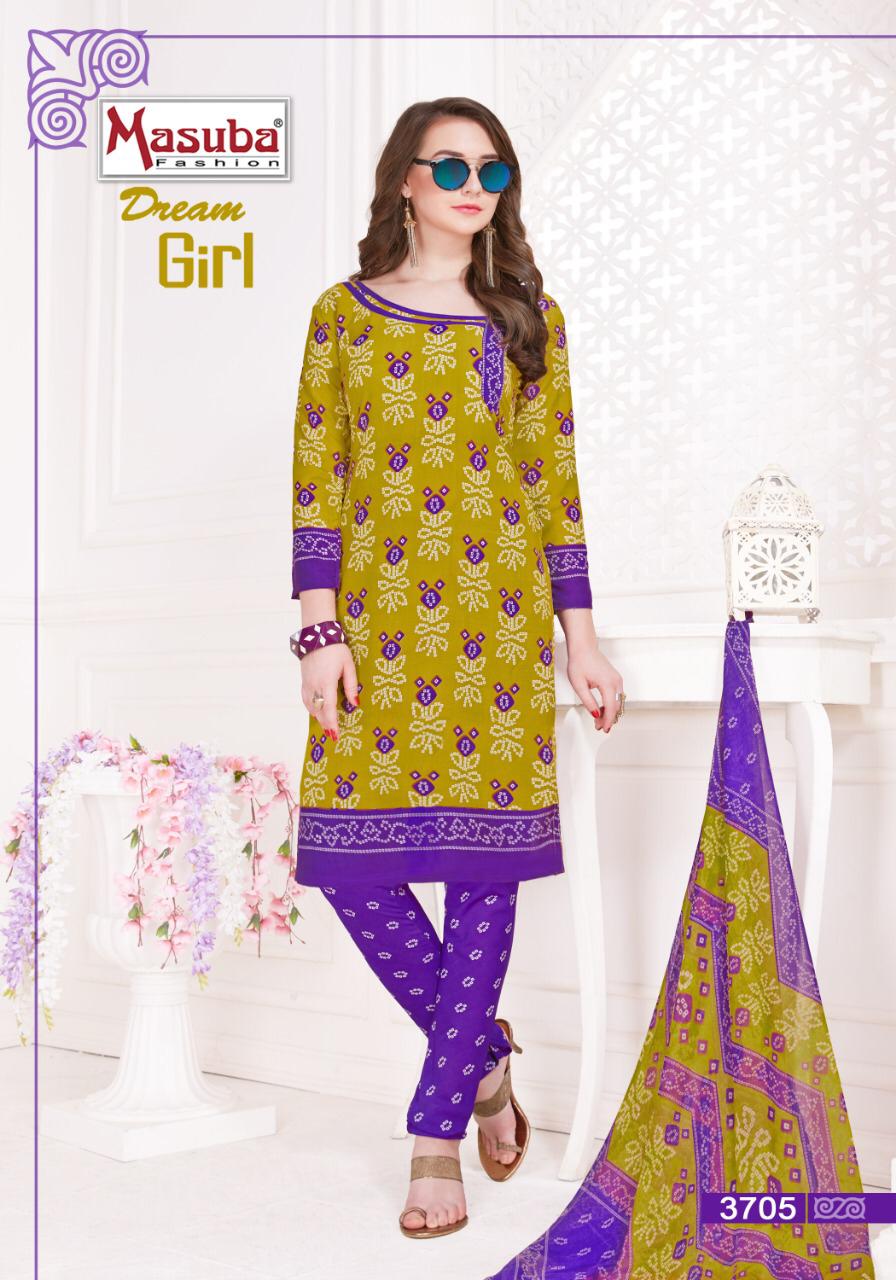 Dream Girl Vol-37 By Masuba Fashion 3701 To 3710 Series Indian Traditional Wear Collection Beautiful Stylish Fancy Colorful Party Wear & Wear Crepe Printed Dress At Wholesale Price