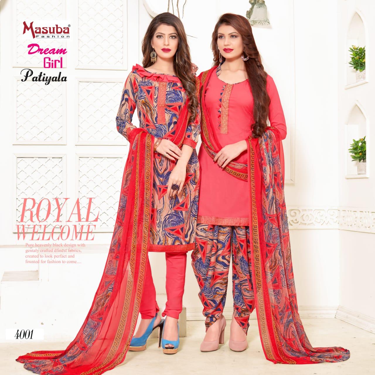 Dream Girl Vol-40 By Masuba Fashion 4001 To 4010 Series Indian Traditional Wear Collection Beautiful Stylish Fancy Colorful Party Wear & Wear Crepe Printed Dress At Wholesale Price
