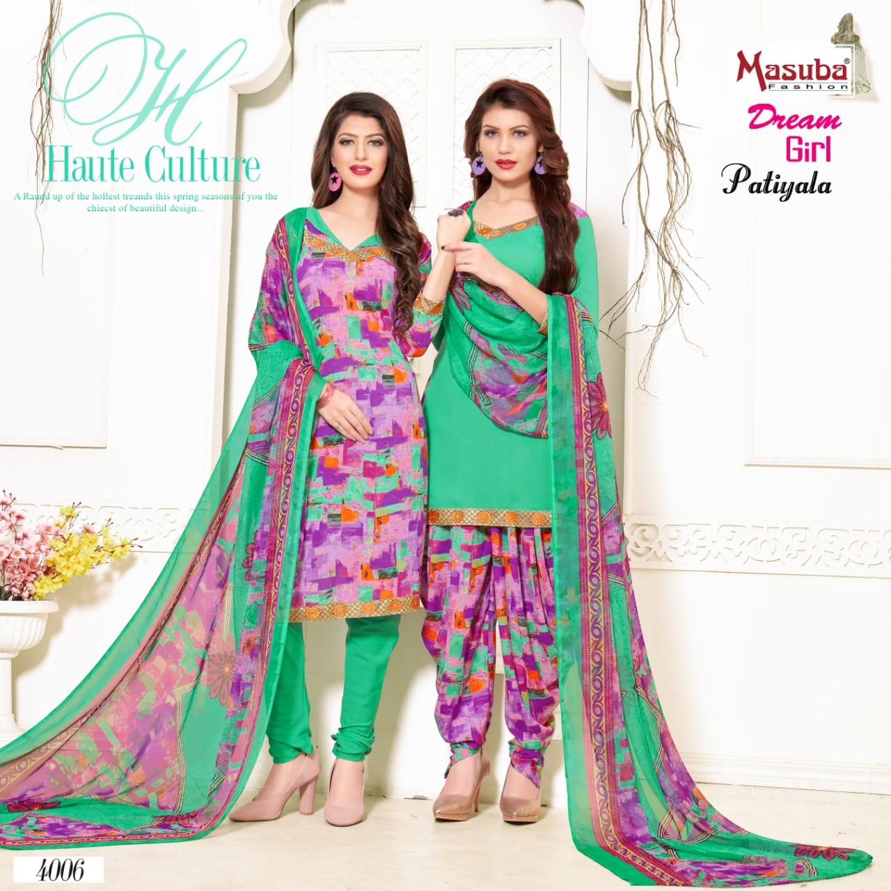 Dream Girl Vol-40 By Masuba Fashion 4001 To 4010 Series Indian Traditional Wear Collection Beautiful Stylish Fancy Colorful Party Wear & Wear Crepe Printed Dress At Wholesale Price