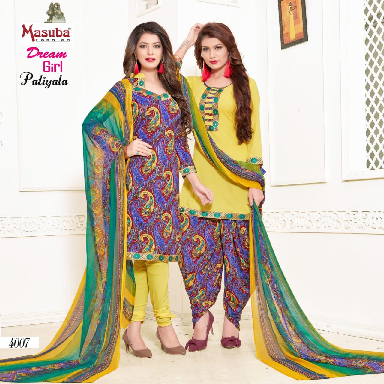 Dream Girl Vol-40 By Masuba Fashion 4001 To 4010 Series Indian Traditional Wear Collection Beautiful Stylish Fancy Colorful Party Wear & Wear Crepe Printed Dress At Wholesale Price