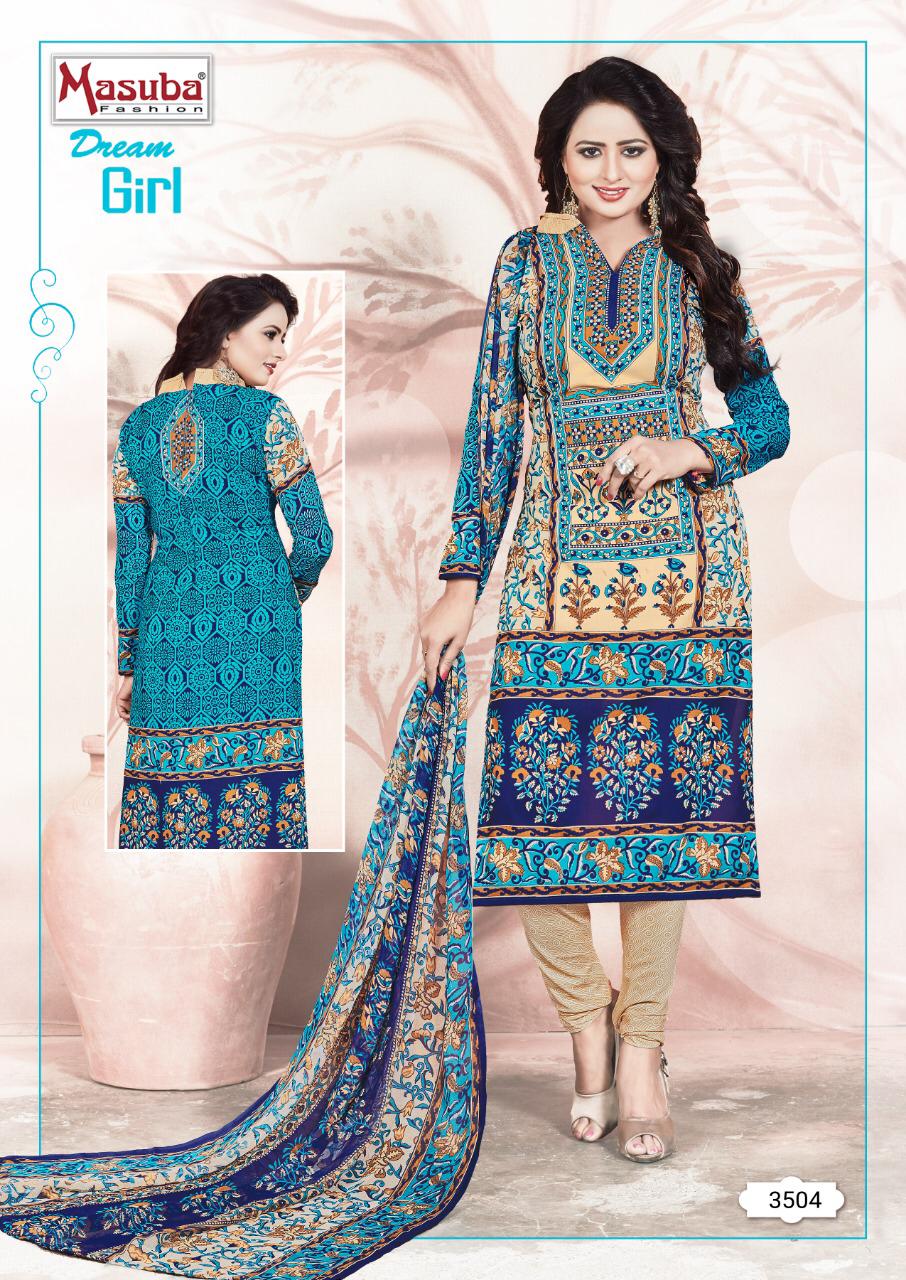 Dream Girl Vol-35 By Masuba Fashion 3501 To 3516 Series Indian Traditional Wear Collection Beautiful Stylish Fancy Colorful Party Wear & Wear Crepe Printed Dress At Wholesale Price