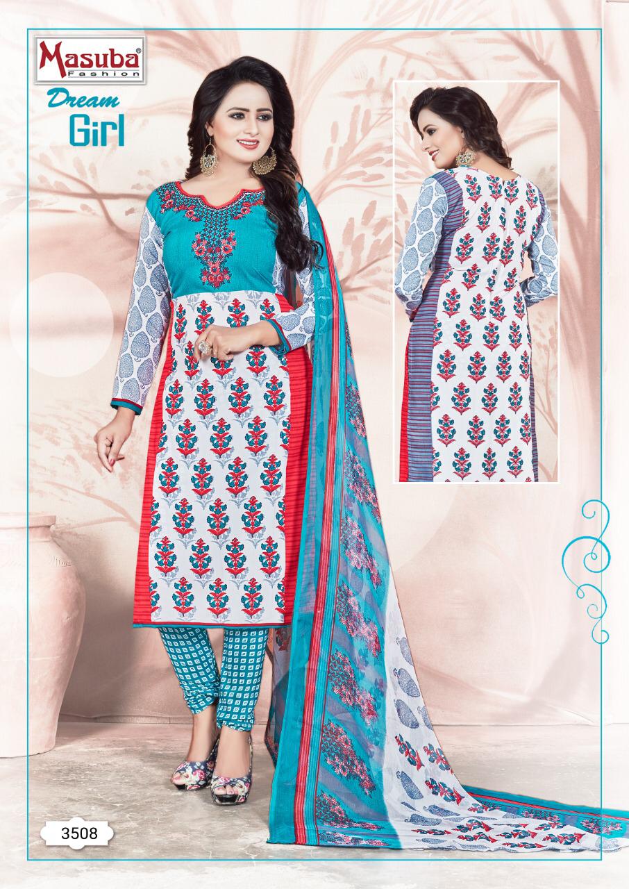 Dream Girl Vol-35 By Masuba Fashion 3501 To 3516 Series Indian Traditional Wear Collection Beautiful Stylish Fancy Colorful Party Wear & Wear Crepe Printed Dress At Wholesale Price