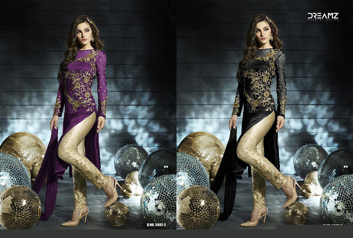 Dreamz 6006 Colors By Dreamz 5002 To 5002-h Series Designer Beautiful Stylish Fancy Colorful Wedding Collection Party Wear & Occasional Wear Georgette & Net Embroidered Dresses At Wholesale Price