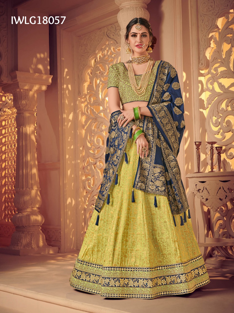 Dulhan By Fashid Wholesale 18054 To 18059 Series Indian Bridal Wear Collection Beautiful Stylish Fancy Colorful Wedding Wear & Occasional Wear Jacquard Embroidered Lehengas At Wholesale Price