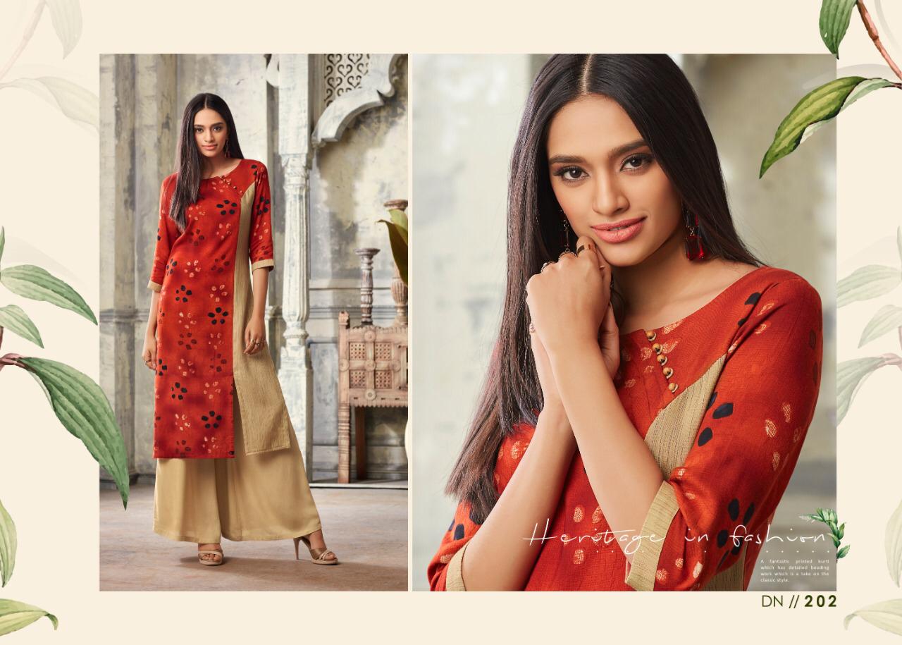 Dusk Vol-5 By Top-dot 201 To 208 Series Stylish Fancy Beautiful Colorful Casual Wear & Ethnic Wear Pure Rayon Printed Kurtis At Wholesale Price