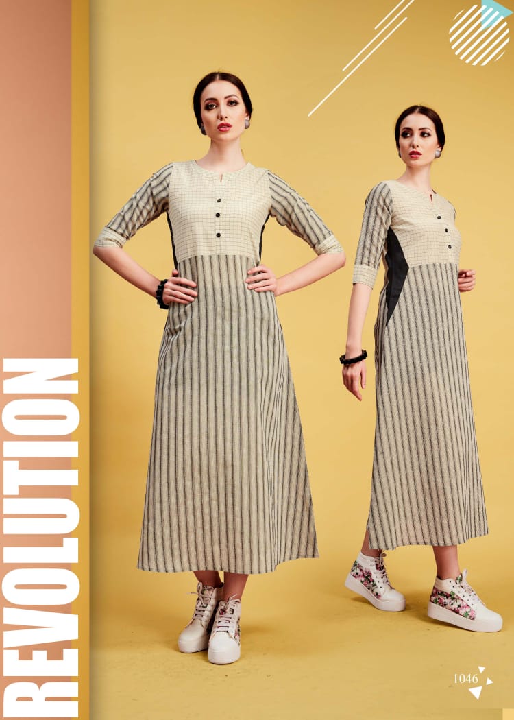 Elegance By Kirara 1045 To 1050 Series Beautiful Colorful Stylish Fancy Casual Wear & Ethnic Wear & Ready To Wear Handloom Cotton Printed Kurtis At Wholesale Price