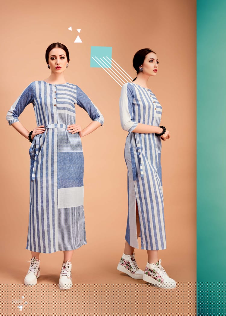 Elegance By Kirara 1045 To 1050 Series Beautiful Colorful Stylish Fancy Casual Wear & Ethnic Wear & Ready To Wear Handloom Cotton Printed Kurtis At Wholesale Price