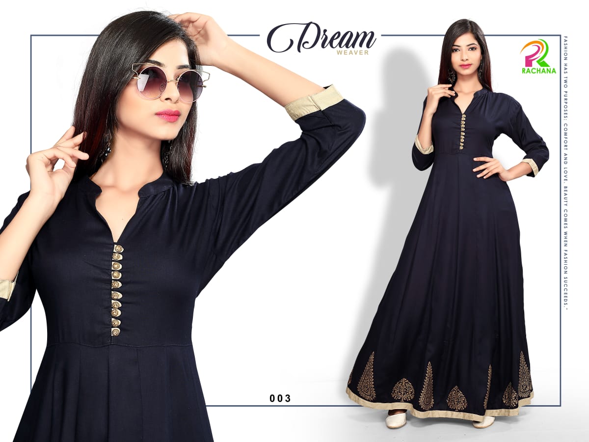 Elegance By Rachana 1001 To 1006 Series Designer Beautiful Stylish Colorful Fancy Party Wear & Ethnic Wear & Ready To Wear Muslin/ Rayon Kurtis At Wholesale Price