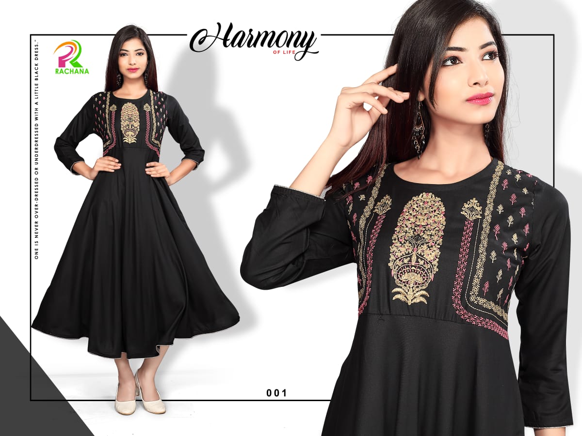 Elegance By Rachana 1001 To 1006 Series Designer Beautiful Stylish Colorful Fancy Party Wear & Ethnic Wear & Ready To Wear Muslin/ Rayon Kurtis At Wholesale Price