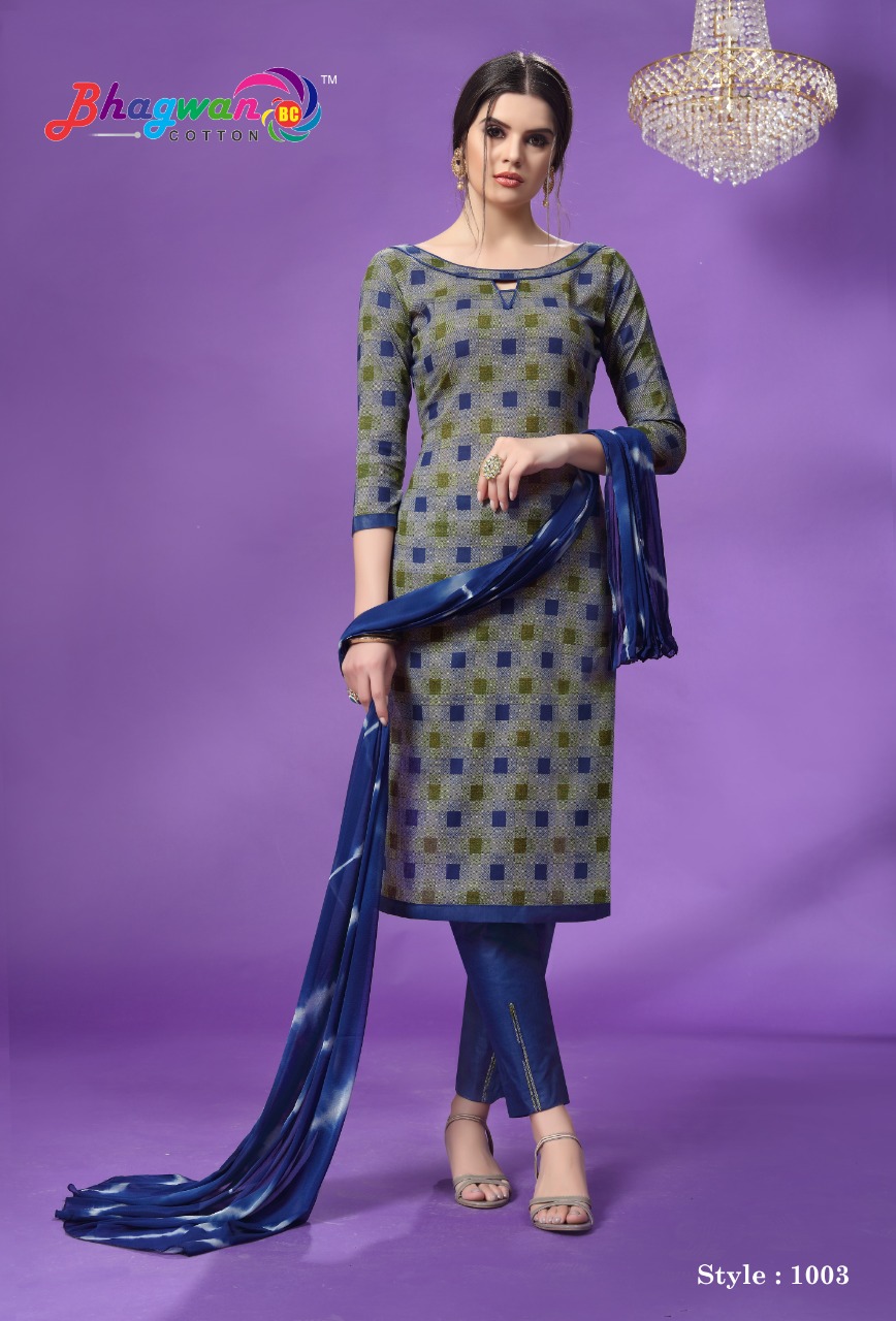 Elina Vol-1 By Bhagwan Cotton 1001 To 1010 Series Indian Traditional Wear Collection Beautiful Stylish Fancy Colorful Party Wear & Occasional Wear Cotton Printed Dress At Wholesale Price