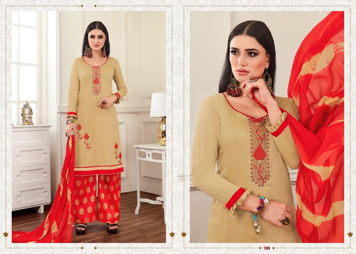 Elina By Shri Mahavir Fashion 1001 To 1010 Series Beautiful Collection Suits Stylish Fancy Colorful Casual Wear & Ethnic Wear Soft Silk Banarasi Cotton Dresses At Wholesale Price