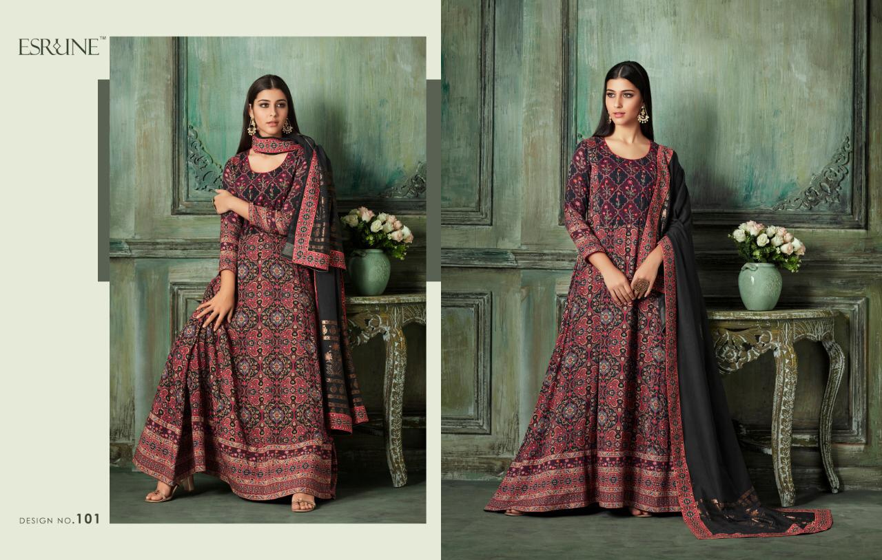 Eliza By Esrune 101 To 06 Series Designer Festive Collection Beautiful Stylish Colorful Fancy Party Wear & Occasional Wear Modal Silk Dresses At Wholesale Price1