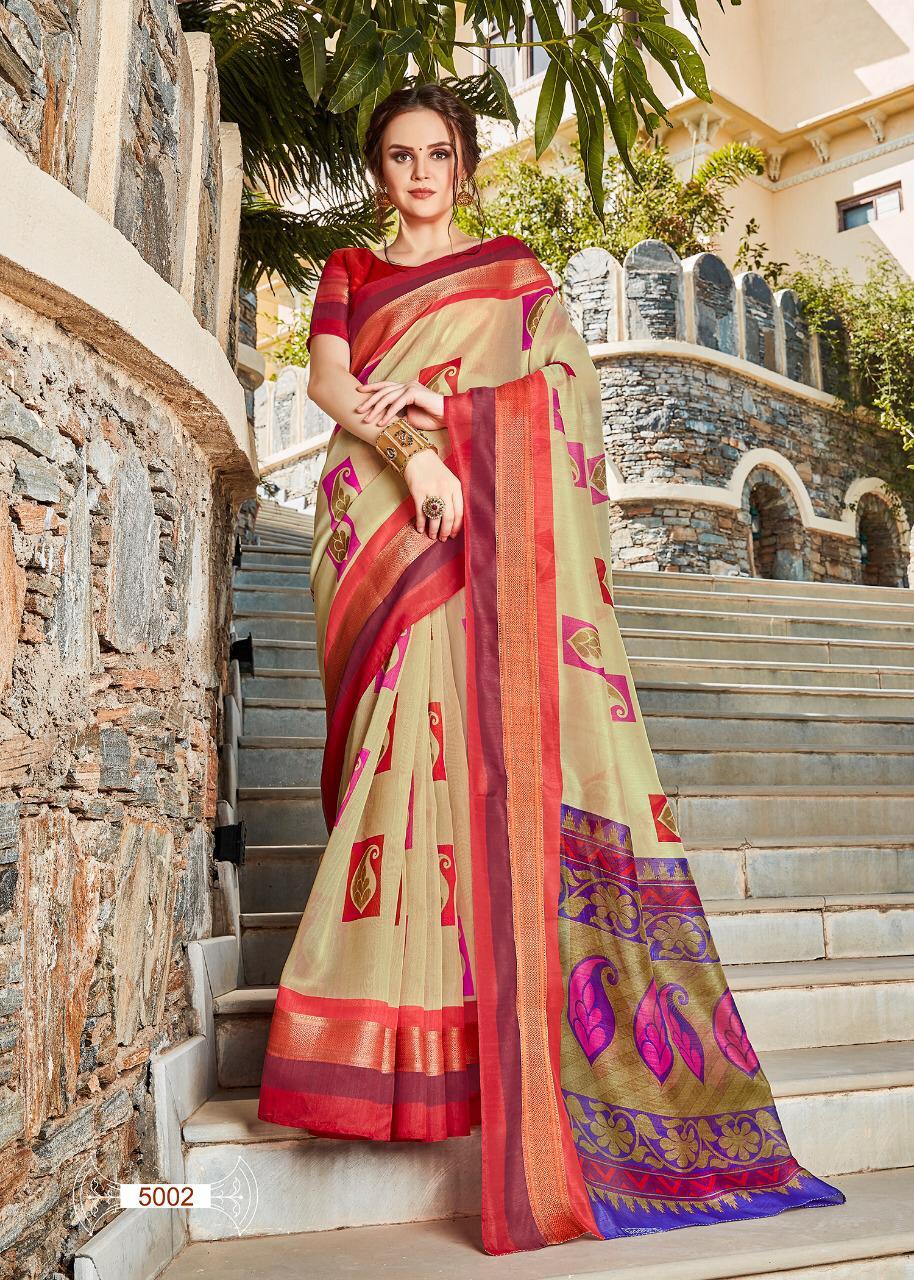 Ellampalli Silk By Fashid Wholesale 5001 To 5012 Series Indian Traditional Wear Collection Beautiful Stylish Fancy Colorful Party Wear & Occasional Wear Chanderi Cotton Sarees At Wholesale Price