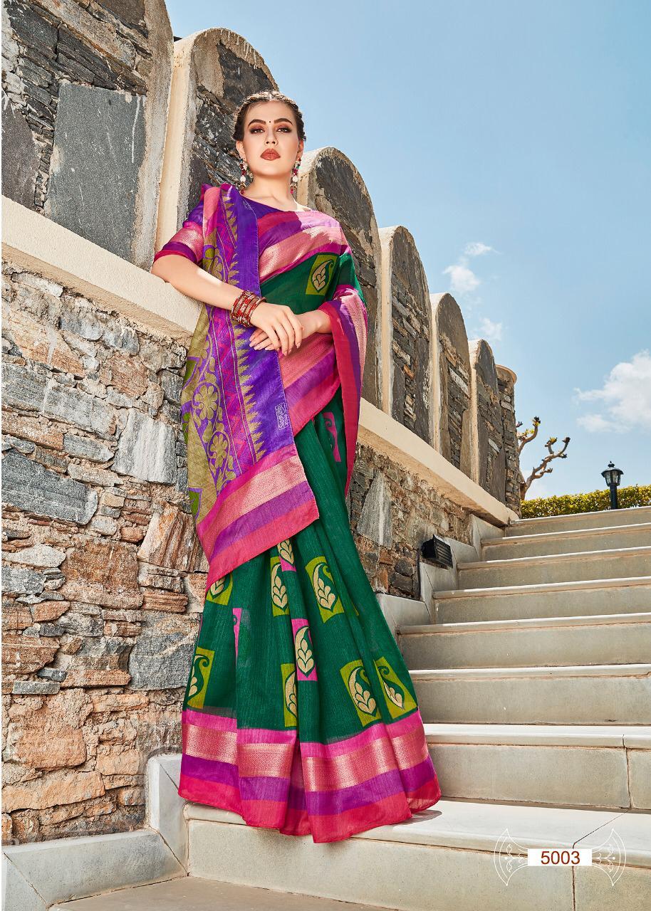 Ellampalli Silk By Fashid Wholesale 5001 To 5012 Series Indian Traditional Wear Collection Beautiful Stylish Fancy Colorful Party Wear & Occasional Wear Chanderi Cotton Sarees At Wholesale Price