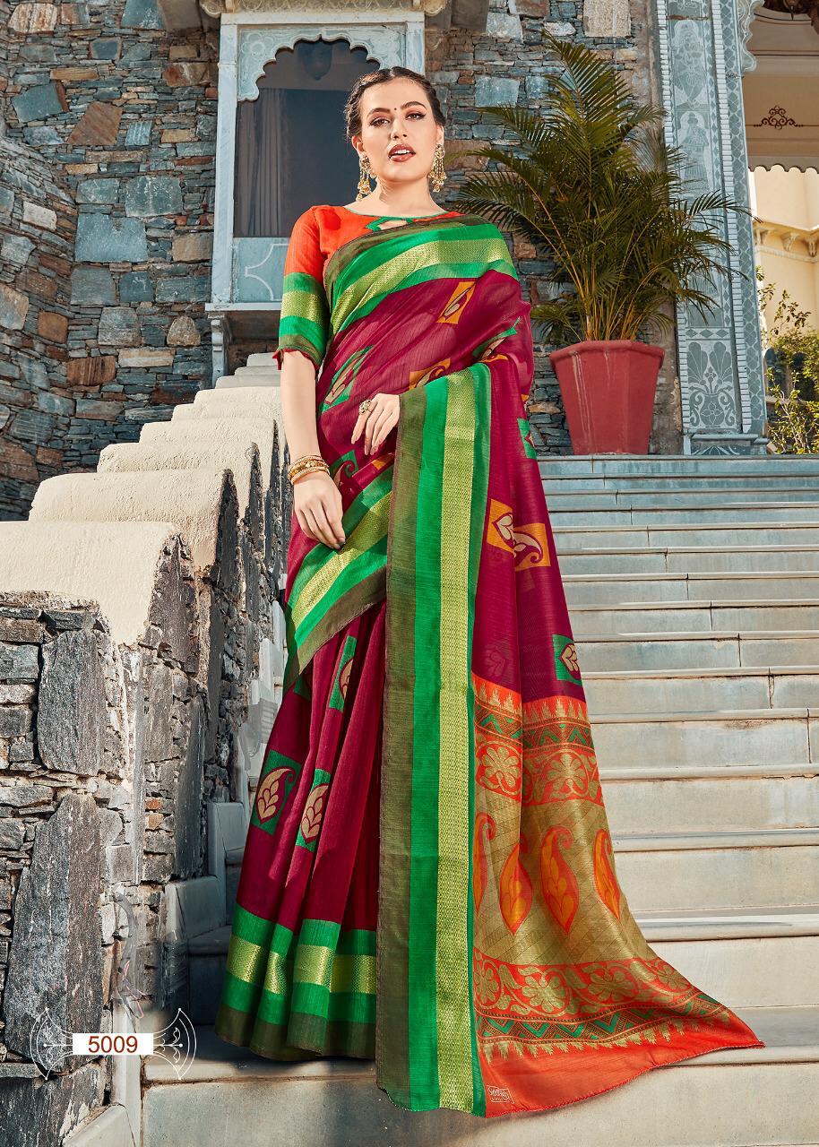 Ellampalli Silk By Fashid Wholesale 5001 To 5012 Series Indian Traditional Wear Collection Beautiful Stylish Fancy Colorful Party Wear & Occasional Wear Chanderi Cotton Sarees At Wholesale Price