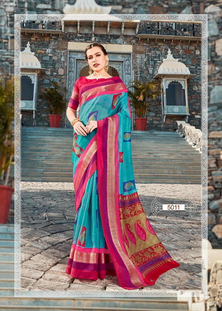 Ellampalli Silk By Fashid Wholesale 5001 To 5012 Series Indian Traditional Wear Collection Beautiful Stylish Fancy Colorful Party Wear & Occasional Wear Chanderi Cotton Sarees At Wholesale Price
