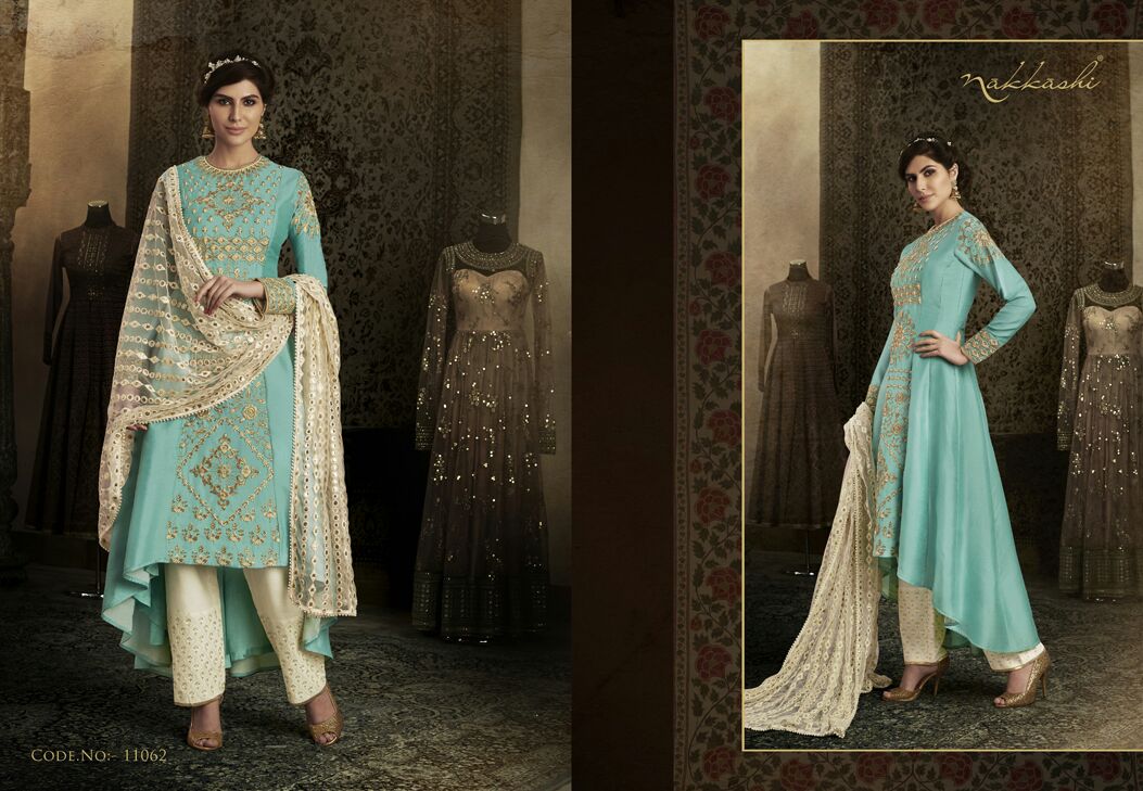 Emotive By Nakkashi 11059 To 11065 Series Designer Anarkali Suits Wedding Collection Beautiful Stylish Fancy Party Wear & Occasional Wear Silk Dresses At Wholesale Price
