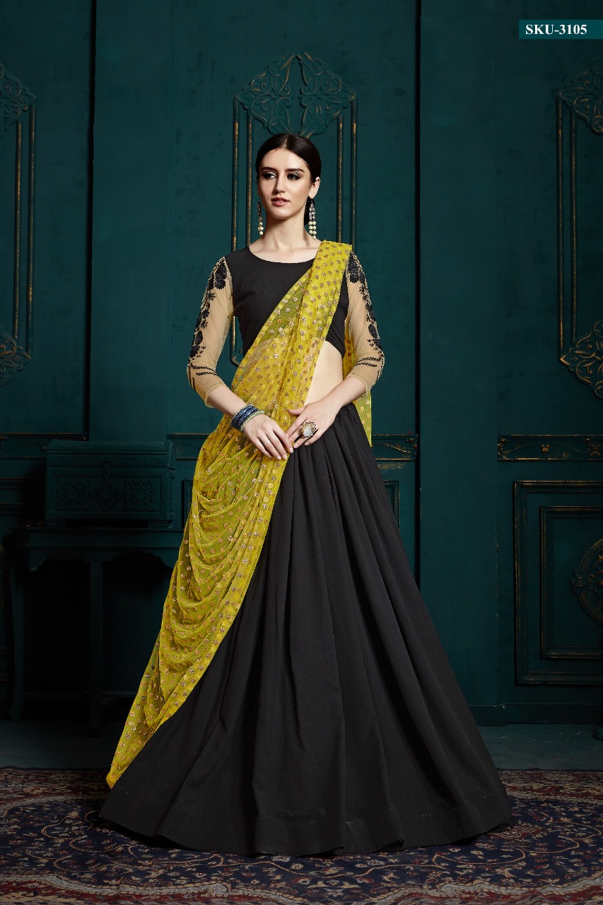 Euphoria Vol-3 By Fashid Wholesale 3101 To 3108 Series Indian Traditional Beautiful Stylish Designer Heavy Embroidered Party Wear Pure Georgette Lehengas At Wholesale Price