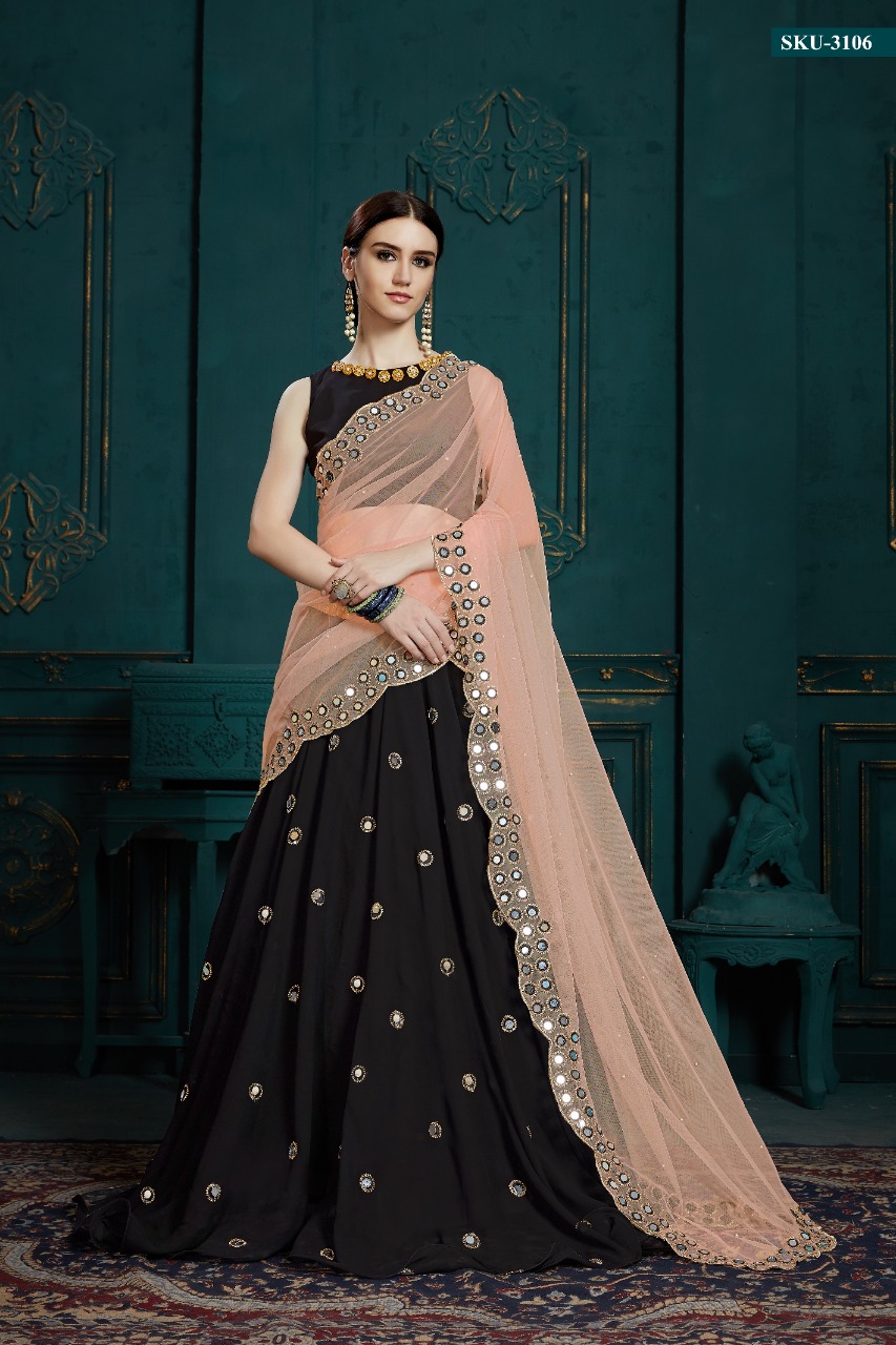 Euphoria Vol-3 By Fashid Wholesale 3101 To 3108 Series Indian Traditional Beautiful Stylish Designer Heavy Embroidered Party Wear Pure Georgette Lehengas At Wholesale Price