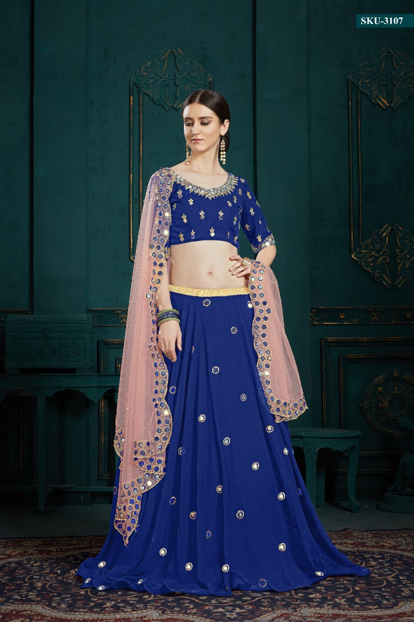 Euphoria Vol-3 By Fashid Wholesale 3101 To 3108 Series Indian Traditional Beautiful Stylish Designer Heavy Embroidered Party Wear Pure Georgette Lehengas At Wholesale Price