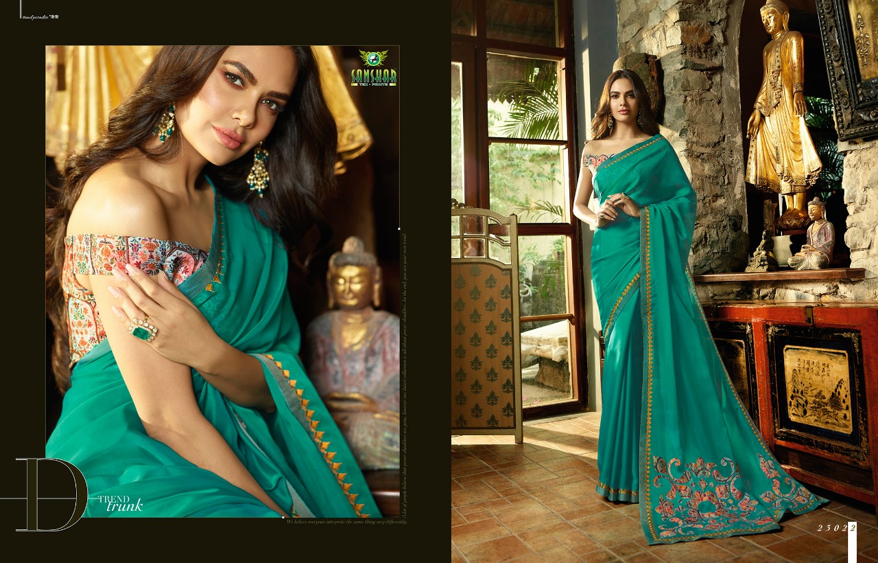 Esha Vol-3 By Sanskar Tex Print 23021 To 23029 Series Indian Traditional Wear Collection Beautiful Stylish Fancy Colorful Party Wear & Occasional Wear Fancy Sarees At Wholesale Price