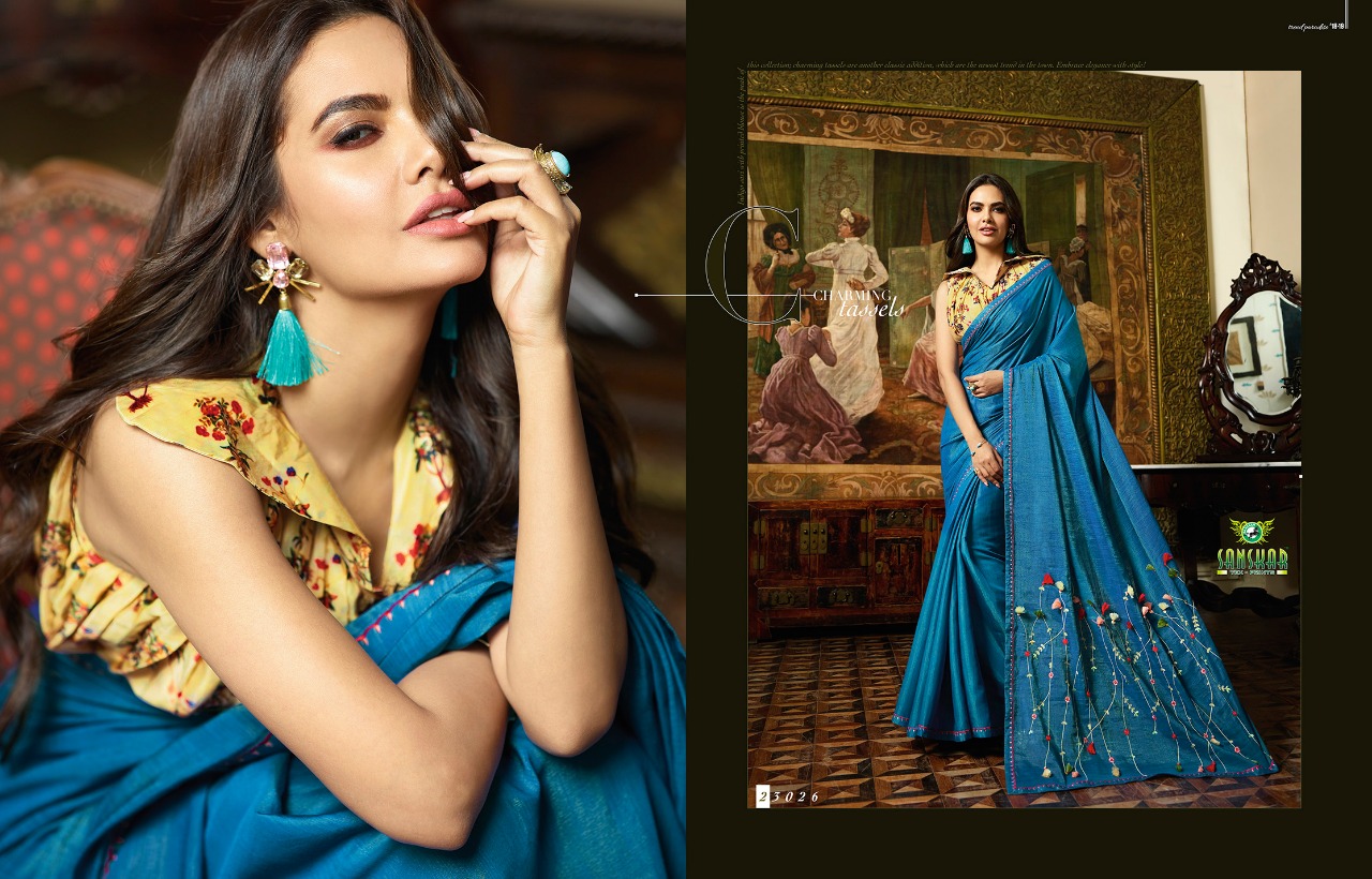 Esha Vol-3 By Sanskar Tex Print 23021 To 23029 Series Indian Traditional Wear Collection Beautiful Stylish Fancy Colorful Party Wear & Occasional Wear Fancy Sarees At Wholesale Price
