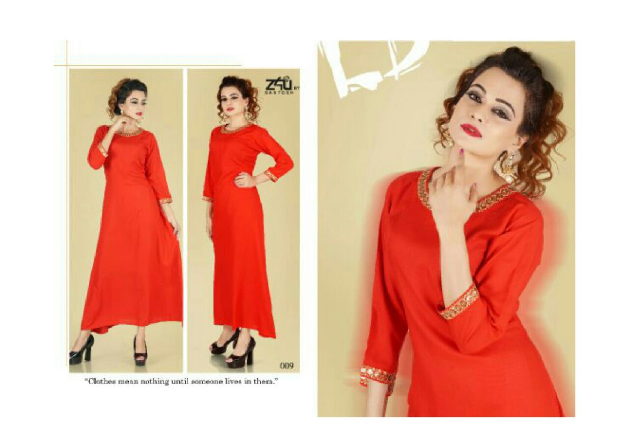Esha By Z4u 001 To 010 Series Designer Beautiful Stylish Fancy Colorful Party Wear & Ethnic Wear Collection Rayon Kurtis At Wholesale Price