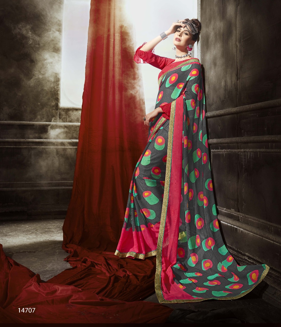 Eshwari By Triveni 01 To 12 Series Indian Traditional Wear Collection Beautiful Stylish Fancy Colorful Casual Wear & Daily Wear Georgette Printed Sarees At Wholesale Price