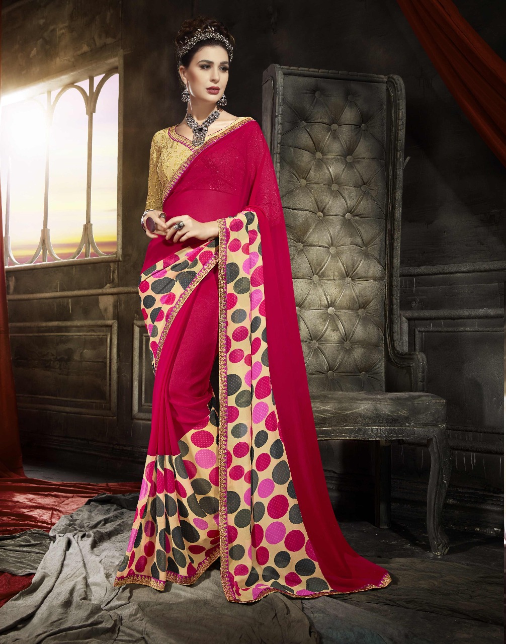 Eshwari By Triveni 01 To 12 Series Indian Traditional Wear Collection Beautiful Stylish Fancy Colorful Casual Wear & Daily Wear Georgette Printed Sarees At Wholesale Price