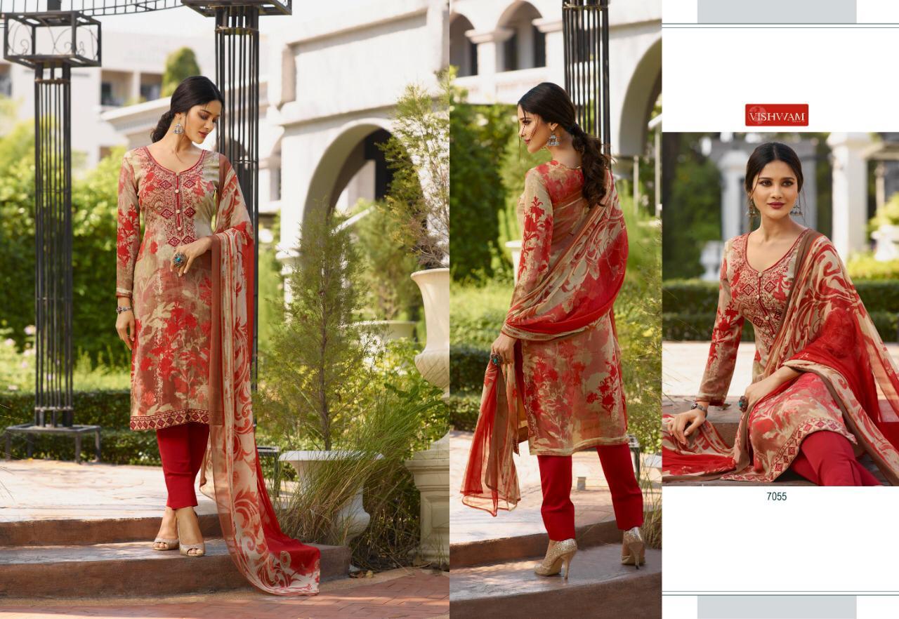 Espresso Vol-4 By Vishvam Fabrics 7054 To 7065 Series Pakistani Suits Beautiful Stylish Fancy Colorful Designer Party Wear & Ethnic Wear Premium Crepe Printed Dresses At Wholesale Price