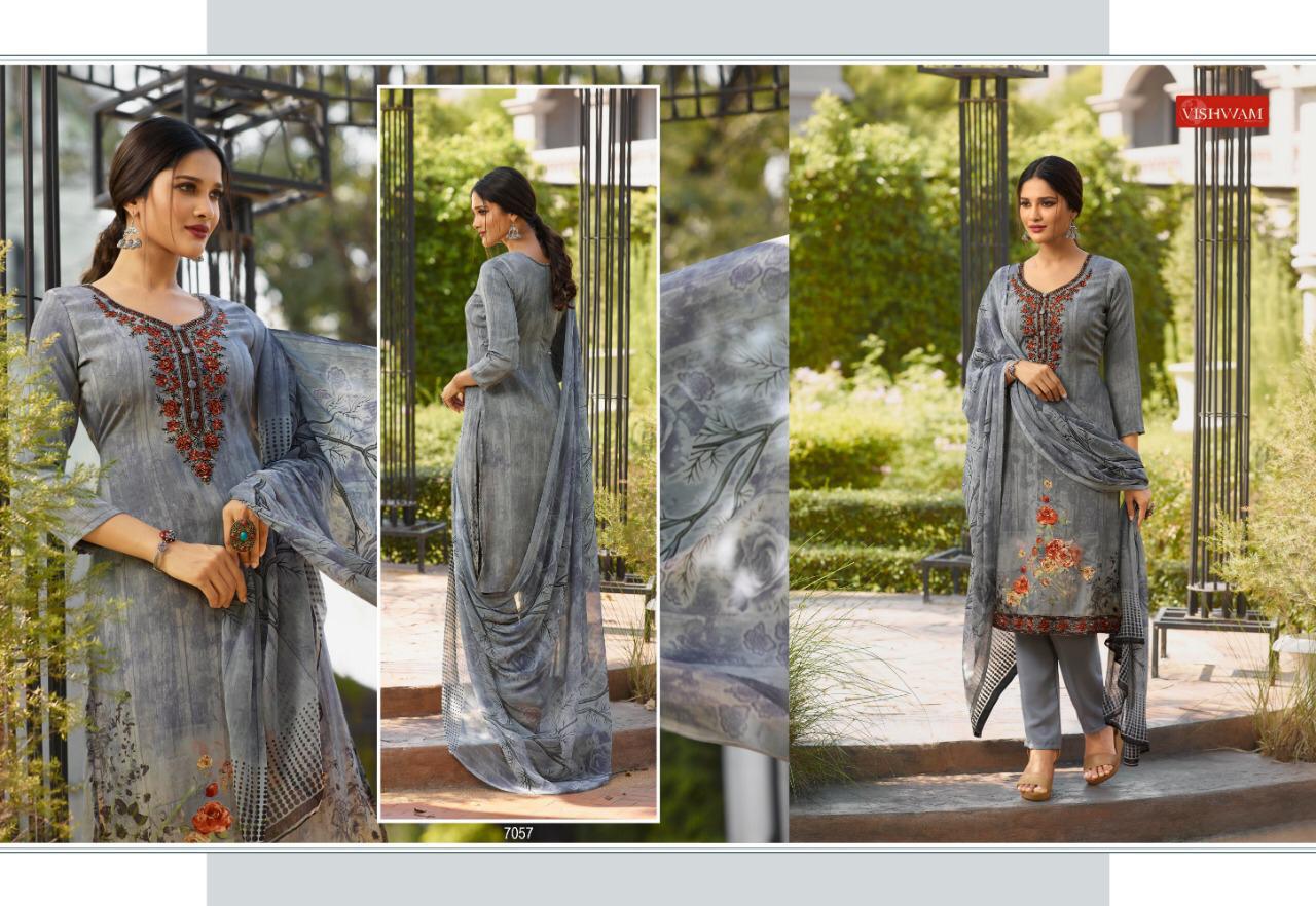 Espresso Vol-4 By Vishvam Fabrics 7054 To 7065 Series Pakistani Suits Beautiful Stylish Fancy Colorful Designer Party Wear & Ethnic Wear Premium Crepe Printed Dresses At Wholesale Price