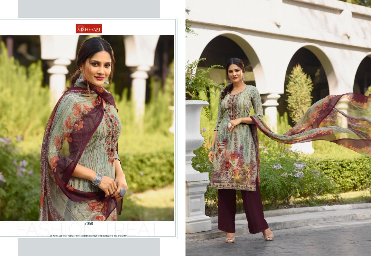 Espresso Vol-4 By Vishvam Fabrics 7054 To 7065 Series Pakistani Suits Beautiful Stylish Fancy Colorful Designer Party Wear & Ethnic Wear Premium Crepe Printed Dresses At Wholesale Price