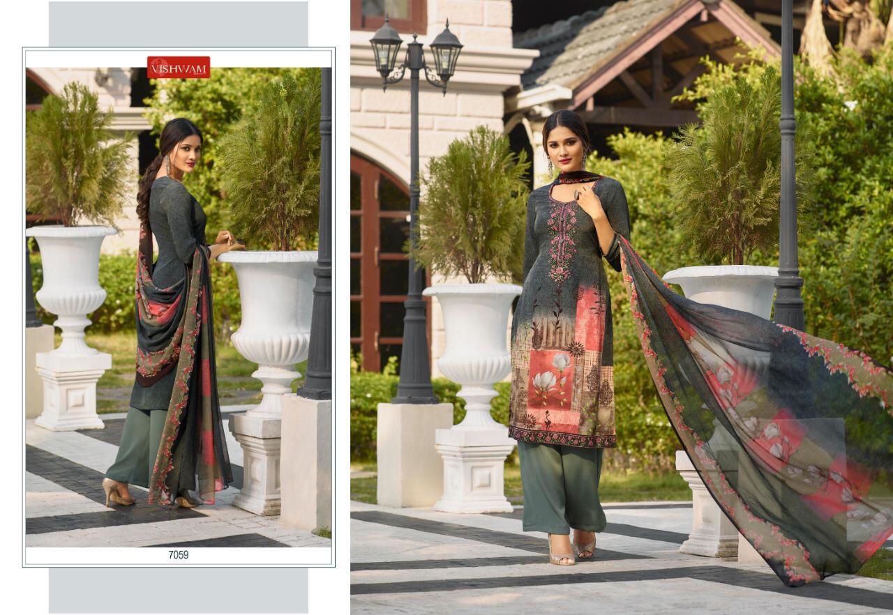Espresso Vol-4 By Vishvam Fabrics 7054 To 7065 Series Pakistani Suits Beautiful Stylish Fancy Colorful Designer Party Wear & Ethnic Wear Premium Crepe Printed Dresses At Wholesale Price