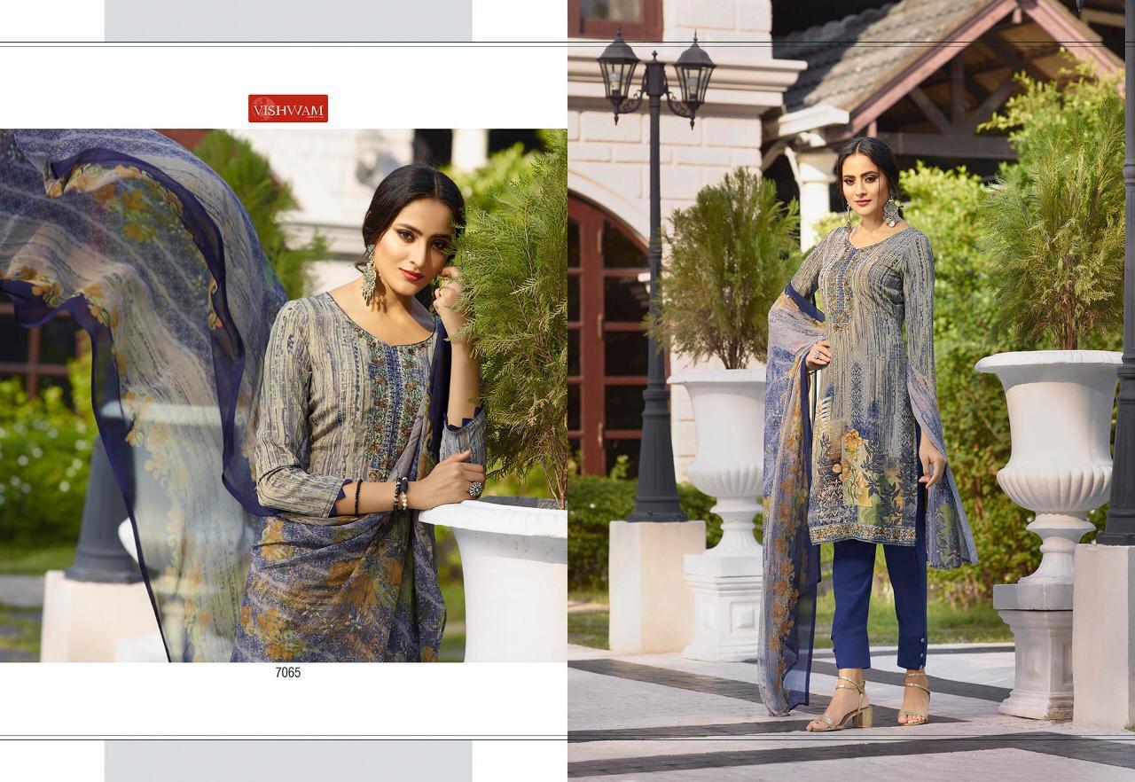 Espresso Vol-4 By Vishvam Fabrics 7054 To 7065 Series Pakistani Suits Beautiful Stylish Fancy Colorful Designer Party Wear & Ethnic Wear Premium Crepe Printed Dresses At Wholesale Price