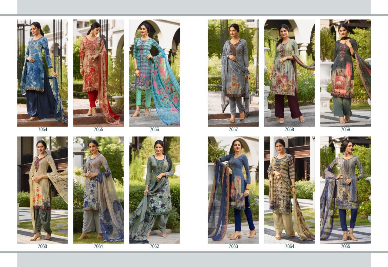 Espresso Vol-4 By Vishvam Fabrics 7054 To 7065 Series Pakistani Suits Beautiful Stylish Fancy Colorful Designer Party Wear & Ethnic Wear Premium Crepe Printed Dresses At Wholesale Price