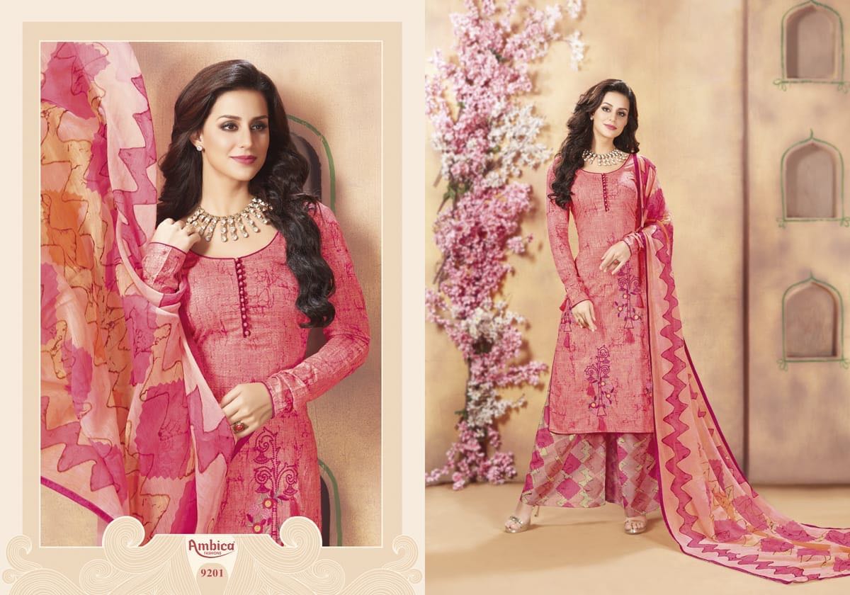 Essence By Ambica Fashions 9201 To 6210 Series Beautiful Stylish Fancy Colorful Casual Wear & Ethnic Wear Cambric Printed Dresses At Wholesale Price