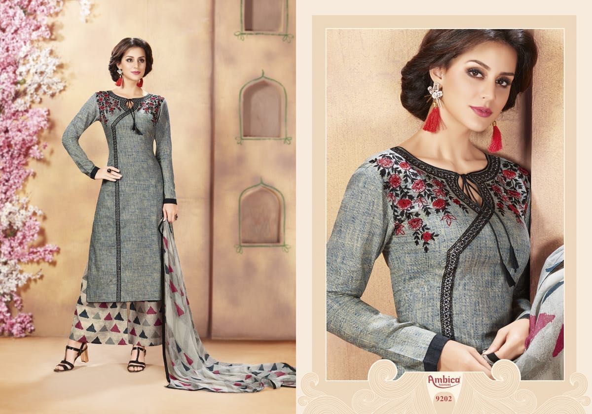 Essence By Ambica Fashions 9201 To 6210 Series Beautiful Stylish Fancy Colorful Casual Wear & Ethnic Wear Cambric Printed Dresses At Wholesale Price