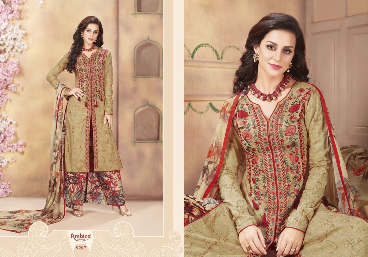 Essence By Ambica Fashions 9201 To 6210 Series Beautiful Stylish Fancy Colorful Casual Wear & Ethnic Wear Cambric Printed Dresses At Wholesale Price