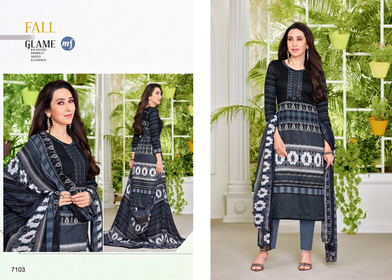 Essenza Vol-18 By Mahaveer Fashion 7101 To 7109 Series Beautiful Suits Collection Stylish Fancy Colorful Casual Wear & Ethnic Wear Pure Jam Satin Embroidered Dresses At Wholesale Price