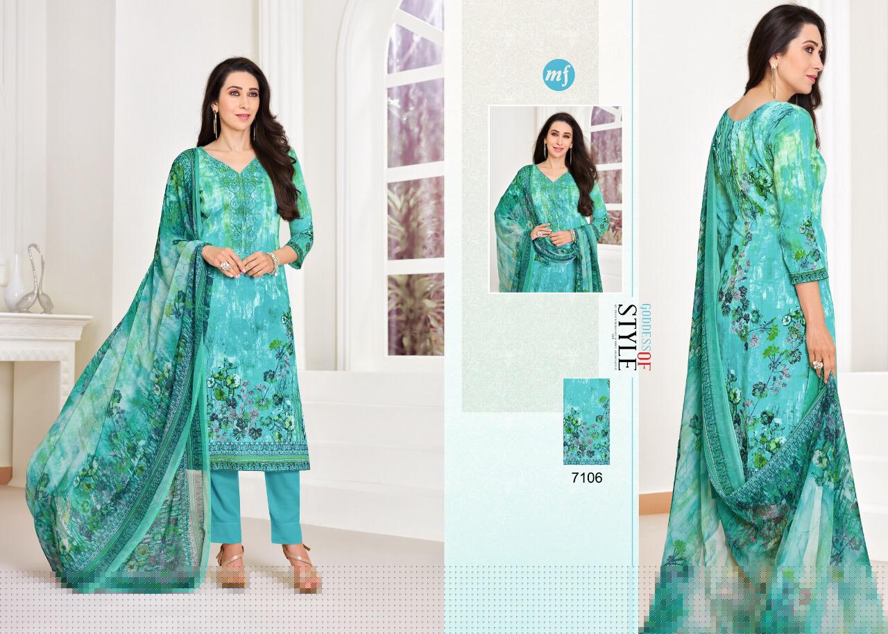 Essenza Vol-18 By Mahaveer Fashion 7101 To 7109 Series Beautiful Suits Collection Stylish Fancy Colorful Casual Wear & Ethnic Wear Pure Jam Satin Embroidered Dresses At Wholesale Price