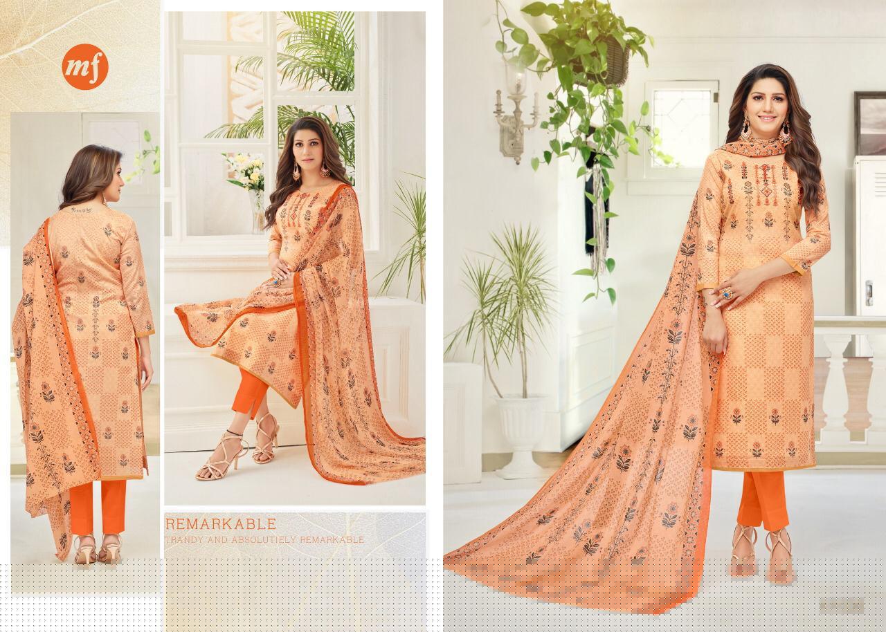 Essanza-19 By Mahaveer Fashion 61001 To 61010 Series Designer Suits Beautiful Stylish Fancy Colorful Party Wear & Occasional Wear Pure Cambric Cotton With Self Embroidery Dresses At Wholesale Price