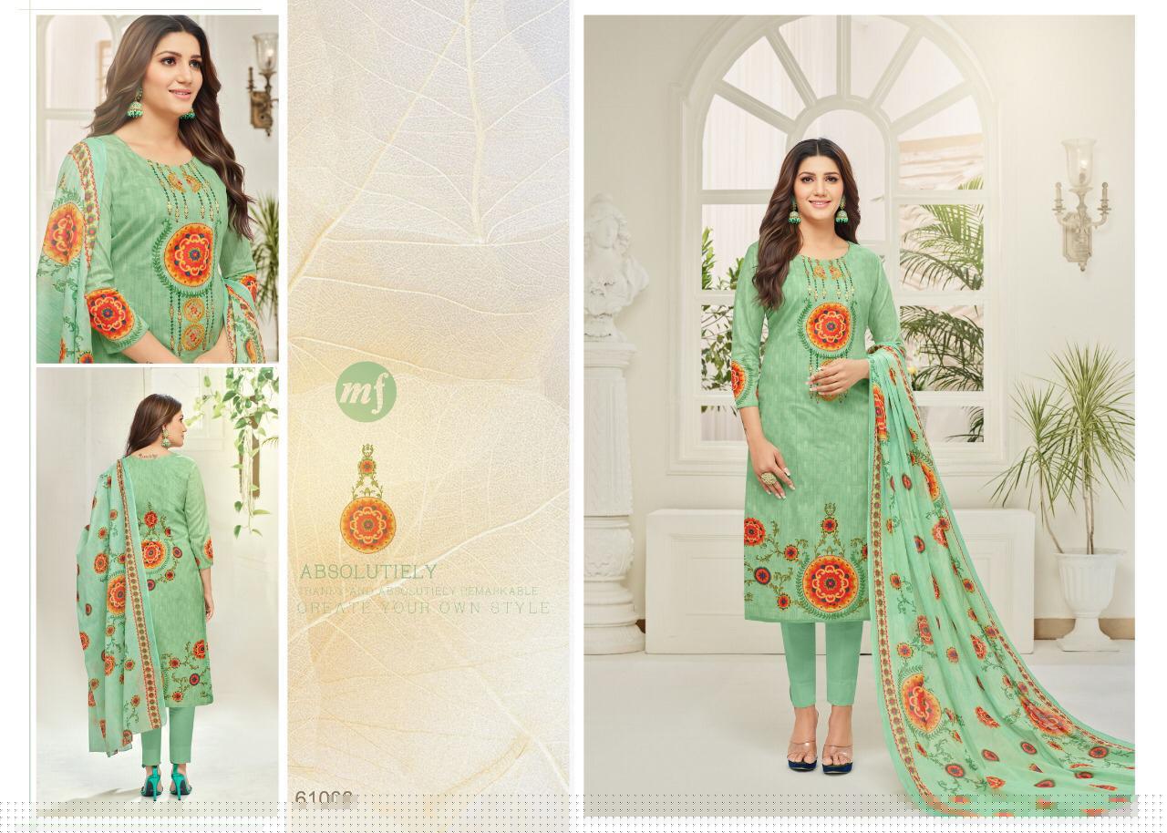 Essanza-19 By Mahaveer Fashion 61001 To 61010 Series Designer Suits Beautiful Stylish Fancy Colorful Party Wear & Occasional Wear Pure Cambric Cotton With Self Embroidery Dresses At Wholesale Price