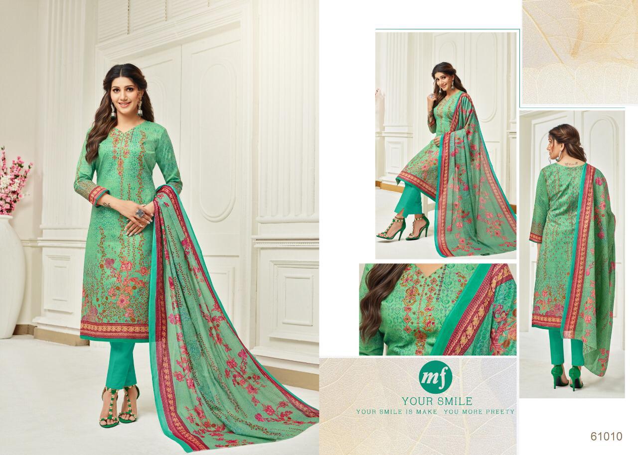 Essanza-19 By Mahaveer Fashion 61001 To 61010 Series Designer Suits Beautiful Stylish Fancy Colorful Party Wear & Occasional Wear Pure Cambric Cotton With Self Embroidery Dresses At Wholesale Price